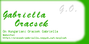 gabriella oracsek business card